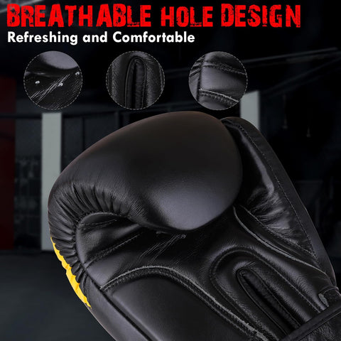 BELLA Sports Boxing Gloves for Men Women Synthetic Leather Punching Bag Gloves Training Gloves for Kickboxing MMA Muay Thai Sparring Heavy Bag Workout Fighting Gloves