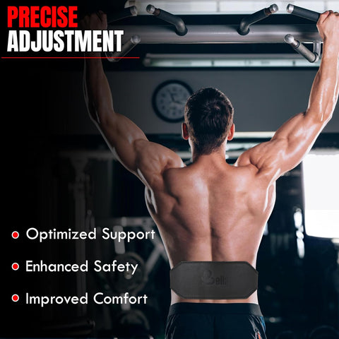 Bella Sports Genuine Leather Weightlifting Belt - 4 Inch Back Support for Powerlifting