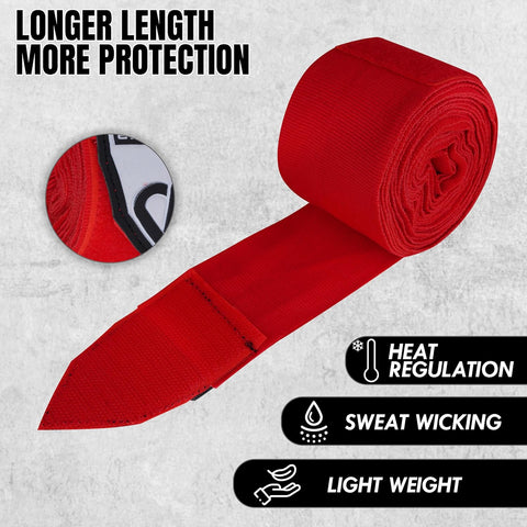 Bella Sports Professional Hand Wraps - Elastic Wrist Support for MMA & Boxing