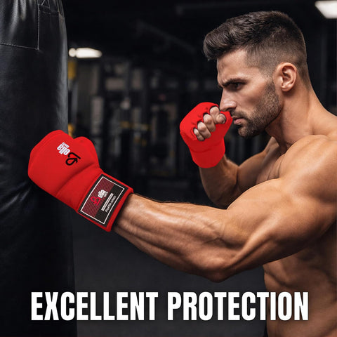 Bella Sports Gel Padded Inner Glove Wraps - Quick Wrap Protection for Boxing & MMA