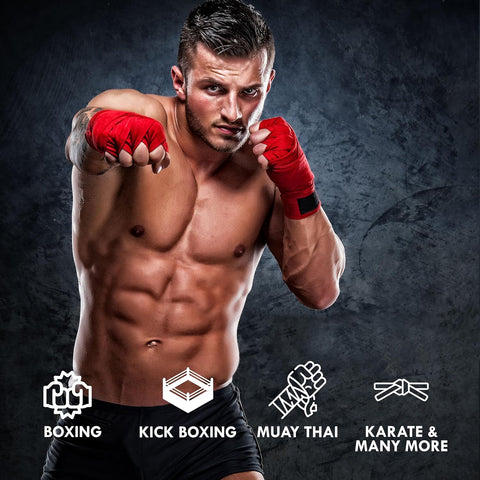 Bella Sports Gel Padded Inner Glove Wraps - Quick Wrap Protection for Boxing & MMA