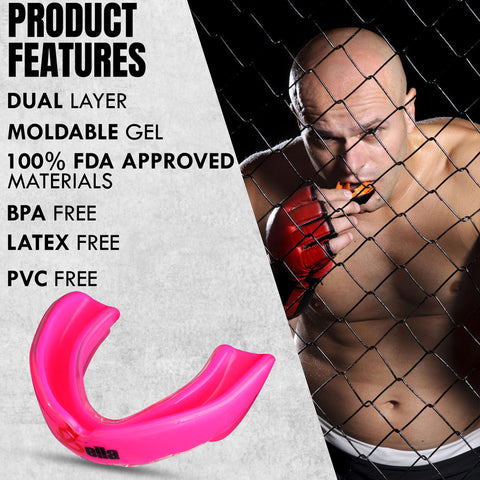 Bella Sports Mouth Guard for Boxing, MMA, Football & Martial Arts  Shock Absorbing Sports Mouthguard for Teeth Protection – Comfortable Breathable Athletic Gum Shield for Adults & Youth