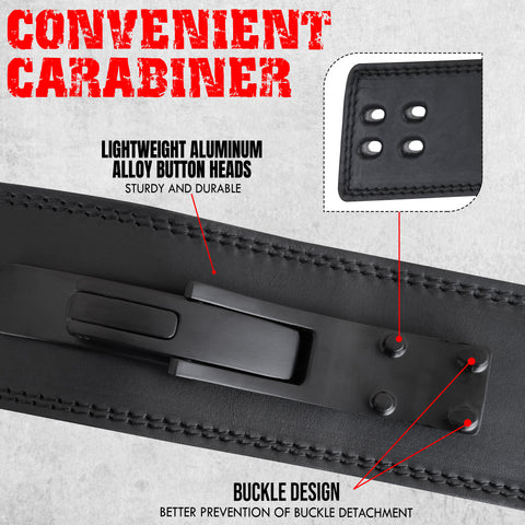 Bella Sports Blackout Wings Lever Belt: 10mm/13mm premium cowhide. 4" wide with heavy-duty steel lever for maximum support.