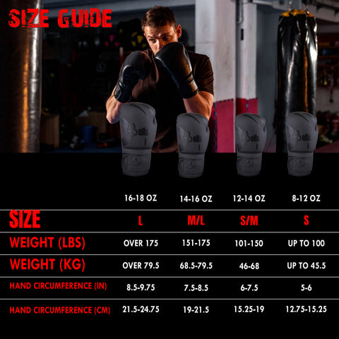 BELLA Sports Boxing Gloves for Men Women Synthetic Leather Punching Bag Gloves Training Gloves for Kickboxing MMA Muay Thai Sparring Heavy Bag Workout Fighting Gloves