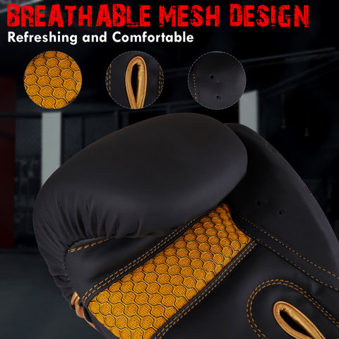 BELLA Sports Boxing Gloves for Men Women Synthetic Leather Punching Bag Gloves Training Gloves for Kickboxing MMA Muay Thai Sparring Heavy Bag Workout Fighting Gloves