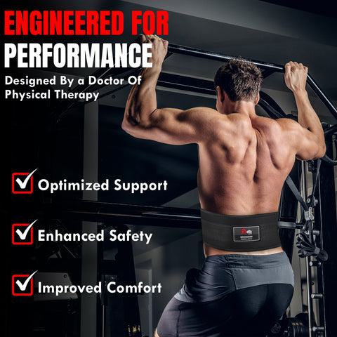 Bella Sports Heavy Duty Nylon Weightlifting Belt - Adjustable Core Support for Squats & Deadlifts
