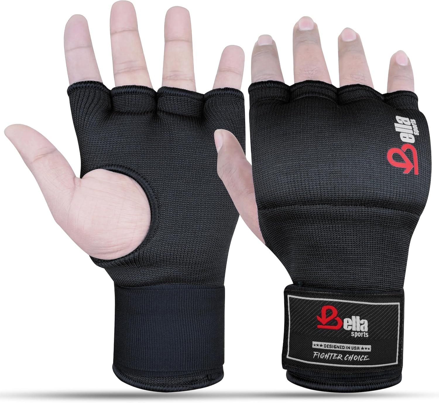 Bella Sports Gel Padded Inner Glove Wraps - Quick Wrap Protection for Boxing & MMA
