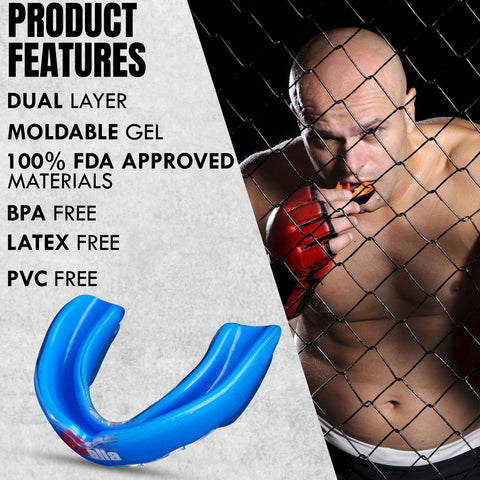 Bella Sports Mouth Guard for Boxing, MMA, Football & Martial Arts  Shock Absorbing Sports Mouthguard for Teeth Protection – Comfortable Breathable Athletic Gum Shield for Adults & Youth