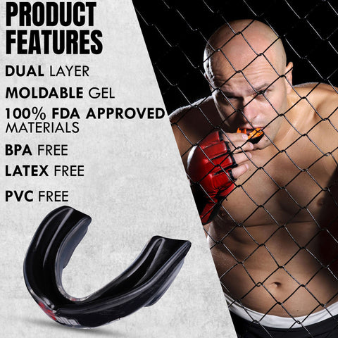 Bella Sports Mouth Guard for Boxing, MMA, Football & Martial Arts  Shock Absorbing Sports Mouthguard for Teeth Protection – Comfortable Breathable Athletic Gum Shield for Adults & Youth