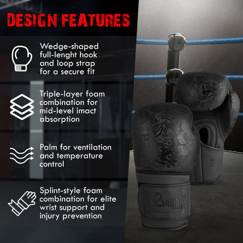BELLA Sports Boxing Gloves Pro Training Sparring, Synthetic Leather, Muay Thai MMA Kickboxing, Men Women Adult, Heavy Punching Bag Workout Fighting Gloves, Ventilated Palm, Multi Layered Gloves