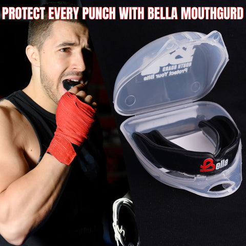 Bella Sports Mouth Guard for Boxing, MMA, Football & Martial Arts  Shock Absorbing Sports Mouthguard for Teeth Protection – Comfortable Breathable Athletic Gum Shield for Adults & Youth