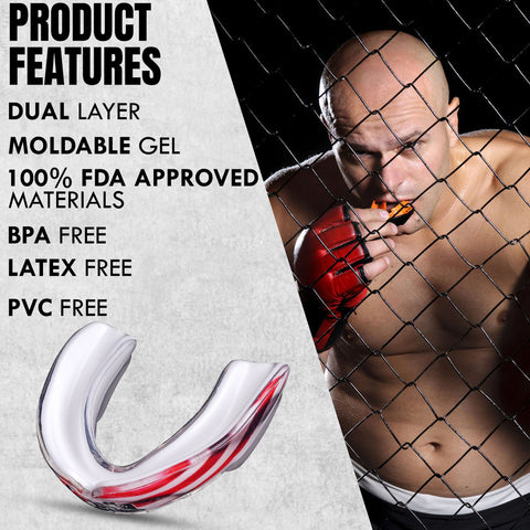 Bella Sports Mouth Guard for Boxing, MMA, Football & Martial Arts  Shock Absorbing Sports Mouthguard for Teeth Protection – Comfortable Breathable Athletic Gum Shield for Adults & Youth