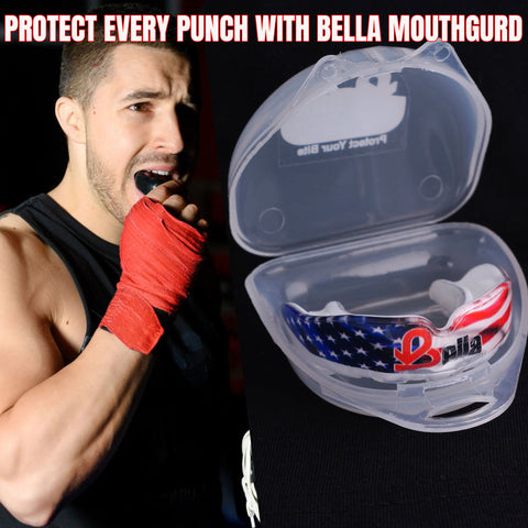 Bella Sports Mouth Guard for Boxing, MMA, Football & Martial Arts  Shock Absorbing Sports Mouthguard for Teeth Protection – Comfortable Breathable Athletic Gum Shield for Adults & Youth