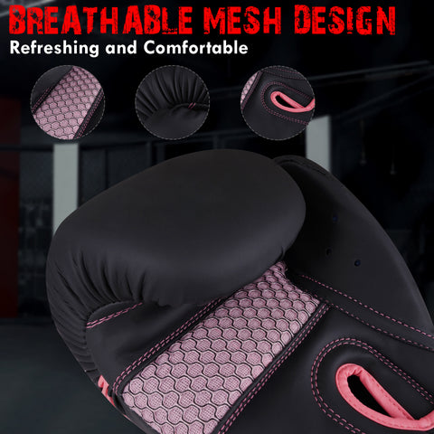 BELLA Sports Boxing Gloves for Men Women Synthetic Leather Punching Bag Gloves Training Gloves for Kickboxing MMA Muay Thai Sparring Heavy Bag Workout Fighting Gloves
