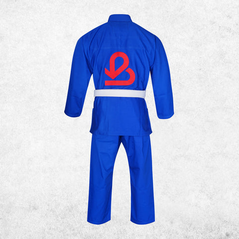 Bella Sports Kids BJJ Gi - Blue Lightweight Brazilian Jiu Jitsu Kimono for Youth & Children with Ripstop Pants